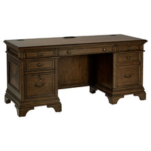 Load image into Gallery viewer, Stigham - 5 Drawer Credenza Office Desk - Oak
