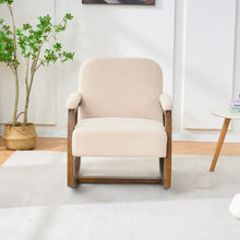 Load image into Gallery viewer, Curved Frame Rocking Accent Chair - Beige / Brown
