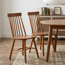 Load image into Gallery viewer, Solid Wood Windsor Back Dining Side Chairs (Set of 2) - Walnut

