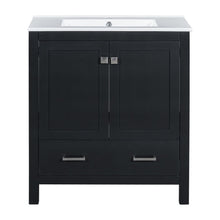 Load image into Gallery viewer, Bathroom Vanity With Single Sink, Combo Cabinet Undermount Sink, Bathroom Storage Cabinet With Two Doors And A Drawer, Soft Closing, Multifunctional Storage, Solid Wood Frame
