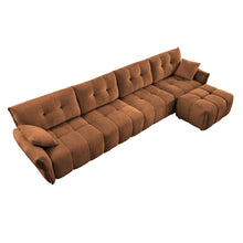 Load image into Gallery viewer, Sofa Set With Ottoman And Pillows, Textured, High Resilience Cushions

