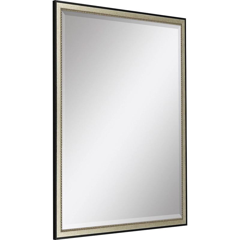 38" Solid Wood Framed Accent Mirror - Silver