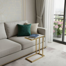 Load image into Gallery viewer, Marble Iron End Table - White / Gold
