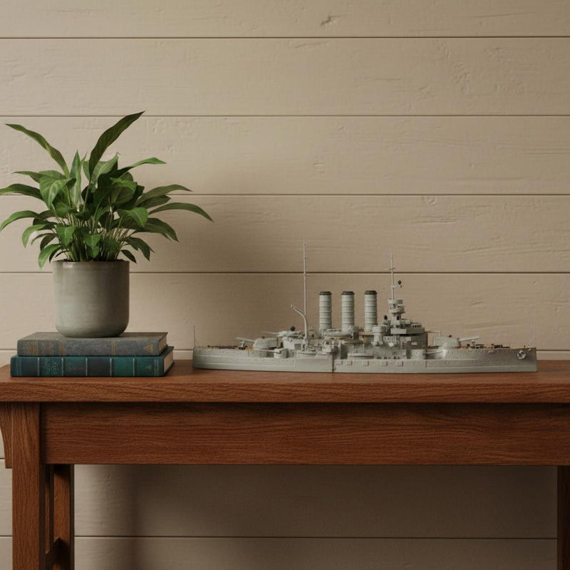 Hand Painted Model Boat (624280) - Gray