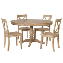 Load image into Gallery viewer, Modern Dining Table Set For 4, Round Table And 4 Kitchen Room Chairs, 5 Piece Kitchen Table Set For Dining Room, Dinette, Breakfast Nook
