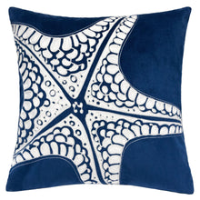 Load image into Gallery viewer, Seastar Starfish Pillow Cover - Indigo

