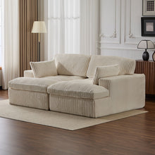 Load image into Gallery viewer, Double Chaise Lounge Chair, Oversized Upholstered Sleeper Cloud Couch
