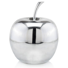 Load image into Gallery viewer, Buffed Decorative Apple Tabletop Sculpture (354642) - Silver
