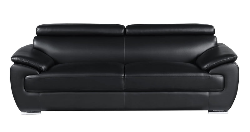 Top Grain Leather Sofa (721565) - Black