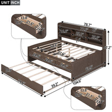 Load image into Gallery viewer, Captain Bed With Built In Bookshelves, 3 Storage Drawers, And Trundle
