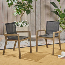 Load image into Gallery viewer, Belfast - Dining Chair With Acacia Wood Frame And Mesh Seating (Set of 2)
