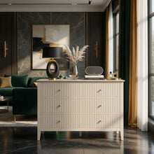 Load image into Gallery viewer, Modern 6 Drawer Fluted Dresser
