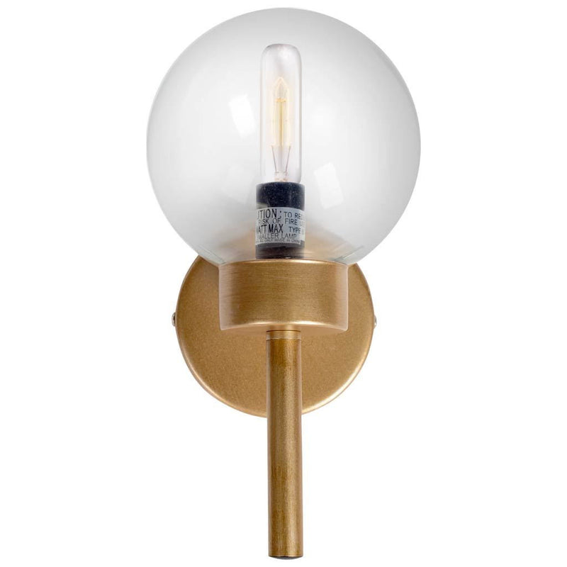 12'' Metal Glass Corner Wall Light - Gold