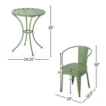 Load image into Gallery viewer, 3 Piece Bistro Set With Table And 2 Chairs - Green
