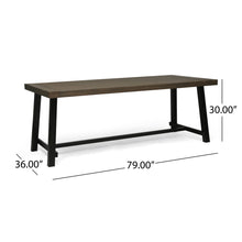Load image into Gallery viewer, Outdoor Dining Table - Gray / Rustic Metal
