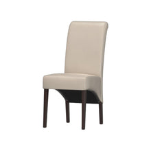 Load image into Gallery viewer, Wood Dining Parsons Chairs (Set of 2) - Cream / Brown
