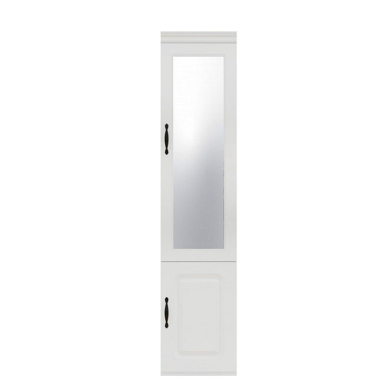 71" Wood Mirro Two Door Combo Dresser - White