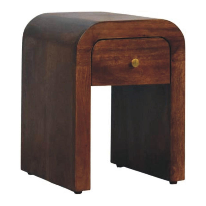 Solid Wood One Drawer Nightstand (738451) - Brown