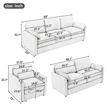 Load image into Gallery viewer, Cozy Upholstered Sofa Set For Living Room
