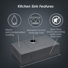 Load image into Gallery viewer, Undermount Stainless Steel Kitchen Sink, Deep Single Bowl Basin
