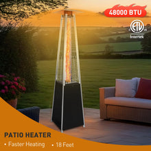 Load image into Gallery viewer, Pyramid 48, 000 Btu Propane Outdoor Heater With Detachable Wheels - Black / Silver
