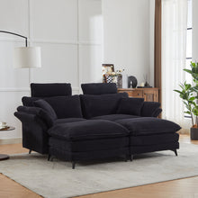 Load image into Gallery viewer, Modern Deep Seat Sectional Sofa With Ottoman

