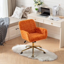 Load image into Gallery viewer, Office Chair, Artificial Rabbit Hair Home Office Chair With Metal Base, Adjustable Desk Chair Swivel Office Chair, Vanity Chair
