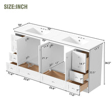 Load image into Gallery viewer, Shaker Free Standing Bathroom Vanity Cabinet &amp; Sink, Soft Close Drawers, Soft Close Doors
