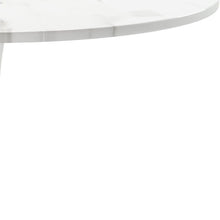Load image into Gallery viewer, 36" Rounded Metal Pedestal Base Dining Table - White
