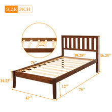Load image into Gallery viewer, Platform Bed With Headboard, Footboard, Slat Support
