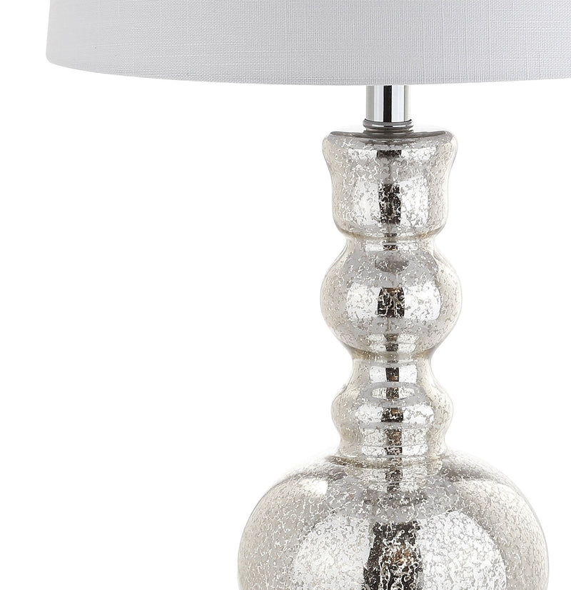 29" Novelty Table Lamps With Drum Shades (Set of 2) - Silver