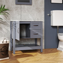 Load image into Gallery viewer, Bathroom Vanity With Mirror And Top Only - Gray
