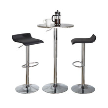 Load image into Gallery viewer, Ale - 3 Piece Bar Set Bistro Round Contemporary Adjustable Oval Footrest
