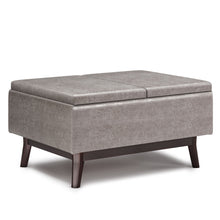Load image into Gallery viewer, Owen - Tray Top Small Coffee Table Upholstered Storage Ottoman
