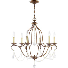 Load image into Gallery viewer, 26" Six Light Dimmable Chandelier With Shades - Bronze
