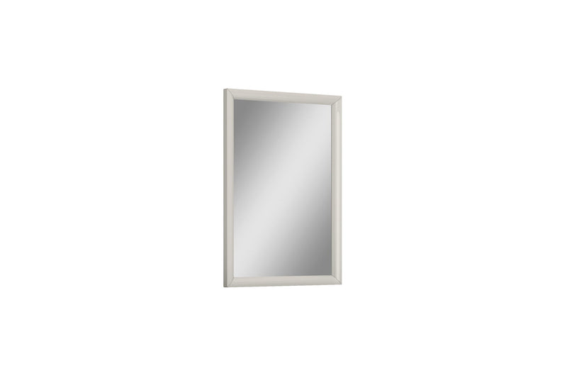 Wood Wall Mounted And Dresser Mount Framed Accent Mirror Accent - Light Gray