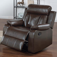 Load image into Gallery viewer, Leatherette Recliner With Pillow Arms And Headrest For Living Room - Brown
