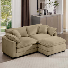 Load image into Gallery viewer, Modern Oversized Modular Cushion Sofa With Ottoman, Low Back, Deep Seating Sofa Set
