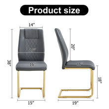 Load image into Gallery viewer, Modern Legged Upholstered Dining Chairs (Set of 4) Artificial For Kitchen And Office - Gray

