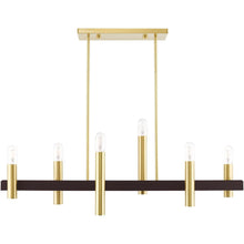 Load image into Gallery viewer, Six-Light Dimmable Chandelier With Shades - Bronze
