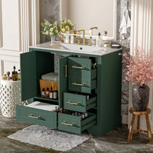 Load image into Gallery viewer, Traditional Bathroom Vanity With Soft Close Doors And Drawers
