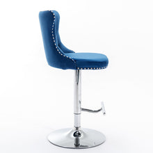 Load image into Gallery viewer, Swivel Barstools Adjusatble Seat Height From 25-33", Modern Upholstered Base Bar Stools With Backs Comfortable Tufted For Home Pub And Kitchen Island (Set of 2)
