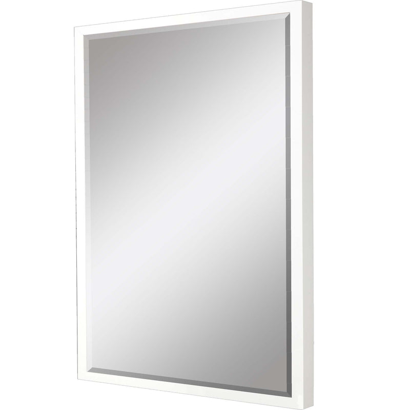 50" Solid Wood Framed Accent Mirror - White