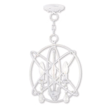 Load image into Gallery viewer, 17" Three-Light Dimmable Chandelier With Shades - White
