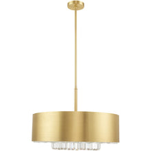 Load image into Gallery viewer, 25" Six Light Dimmable Chandelier With Shades - Brass
