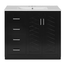 Load image into Gallery viewer, Bathroom Vanity With Sink Combo, Storage Cabinet, Freestanding Set With 3 Drawers &amp; Soft Closing Doors

