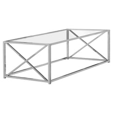 Load image into Gallery viewer, Glass And Iron Coffee Table - Clear And Silver
