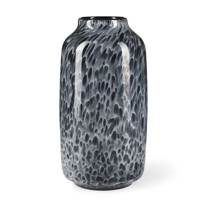 Mottled Cylinder Table Vase (608284) - Black