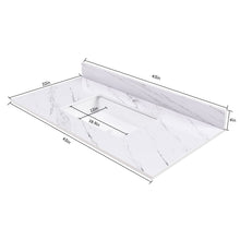 Load image into Gallery viewer, Bianco Carrara Venato Marble Vanity Top With Pre Drilled Faucet Hole And Undermount Sink
