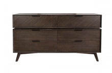 Load image into Gallery viewer, Six Drawer Double Dresser - Dark Brown
